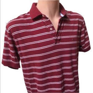 Tommy Hilfiger Preppy Red Stripe Polo Men’s L